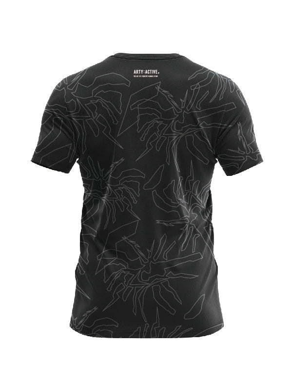 ARTY:ACTIVE Unisex's T-shirt Fragmented Moment (Black)