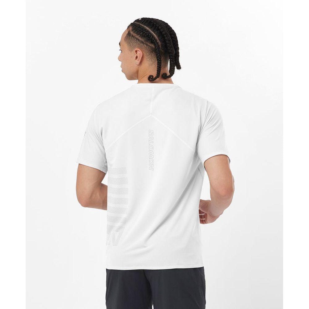 Salomon Men's Sense Aero Short Sleeve T-Shirt GFX - Cam2