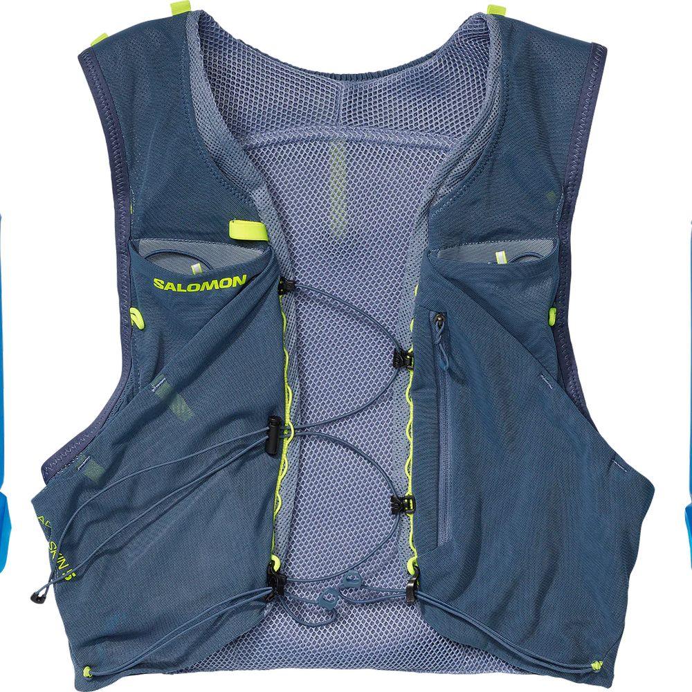 Salomon Unisex's Adv Skin 5 Running Vest (Bering Sea/ Flint Stone) - Cam2