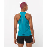 Salomon Women's Aero Singlet GFX (LC2188100) - Cam2