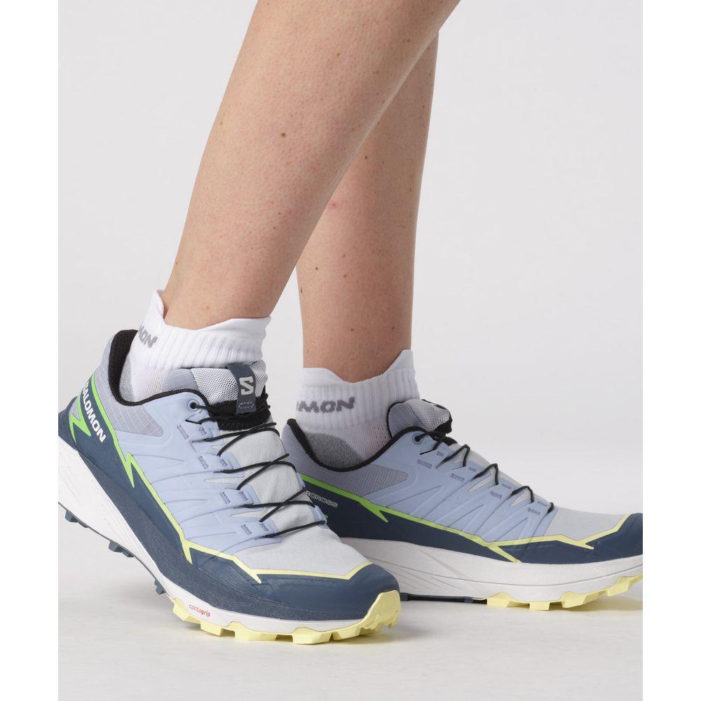 Salomon Women's Thundercross Trail Running Shoes (Heather/Flint Stone/Cha) - Cam2