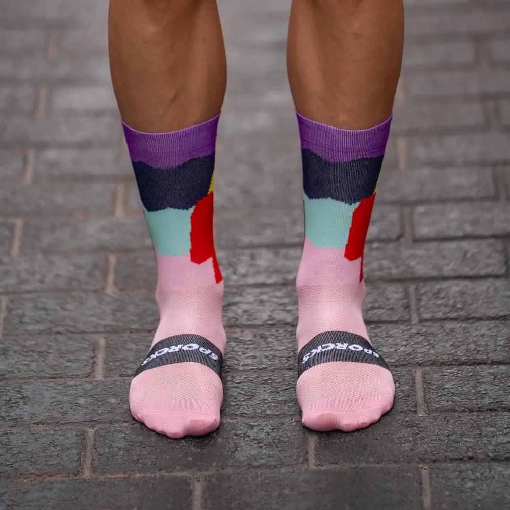 Sporcks Alsace Pink Cycling Socks - Cam2