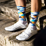 Sporcks Coll De Rates Blue Cycling Socks - Cam2