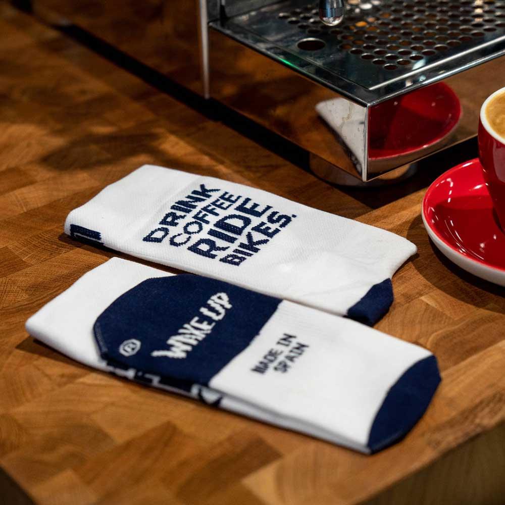 Sporcks Drink Coffee Blue Cycling Socks - Cam2