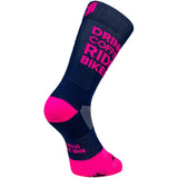 Sporcks Drink Coffee Pink Cycling Socks - Cam2