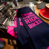 Sporcks Drink Coffee Pink Cycling Socks - Cam2