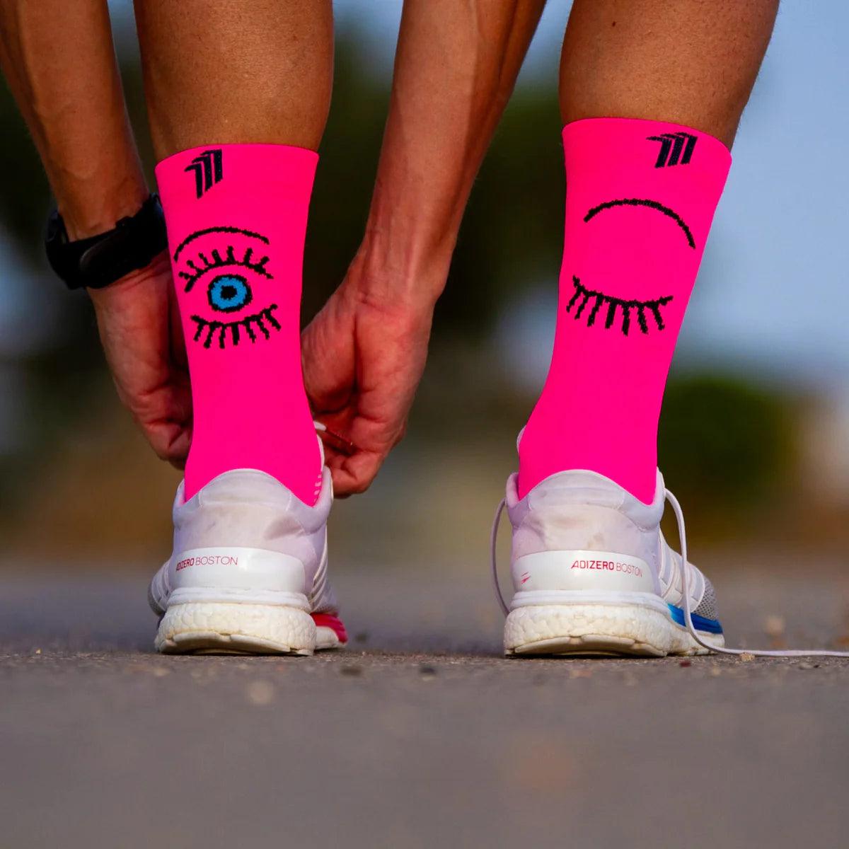 Sporcks Eye Pink Running Socks - Cam2