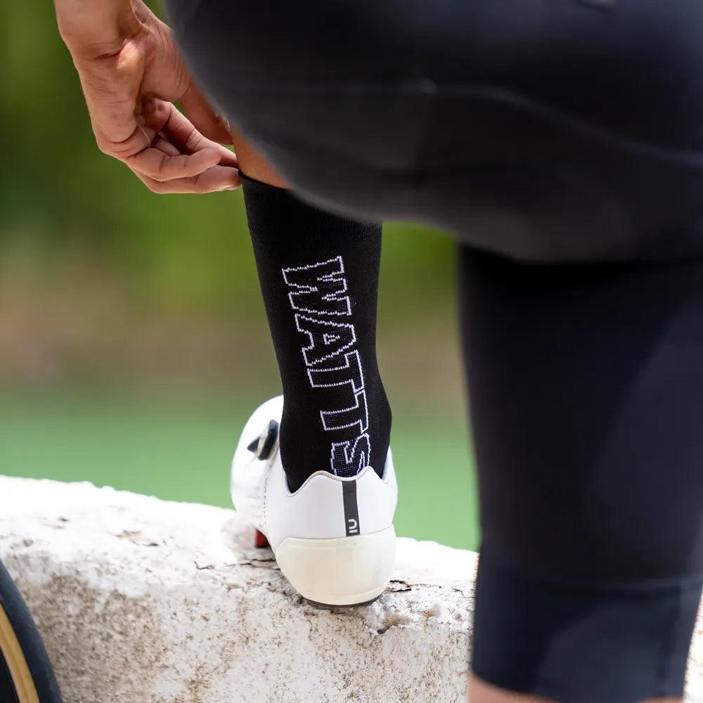 Sporcks Watts Black Cycling Socks - Cam2