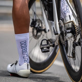 Sporcks Watts White Cycling Socks - Cam2