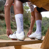 Sporcks Watts White Cycling Socks - Cam2