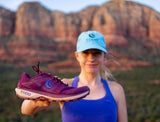 Topo Women's Terraventure 4 Trail Running Shoes (Berry/ Violet) - Cam2
