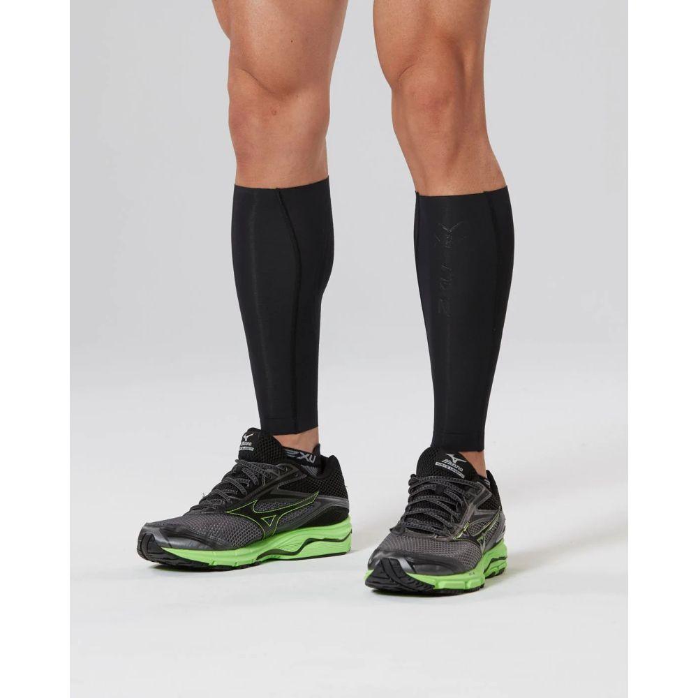 2XU Unisex's Elite Light Speed Compression Calf Guards (Black/ Nero) - Cam2