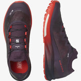 Salomon Unisex's S/LAB Ultra 3 V2 Trail Running Shoes (Plum Perfect/Fiery Red/White)