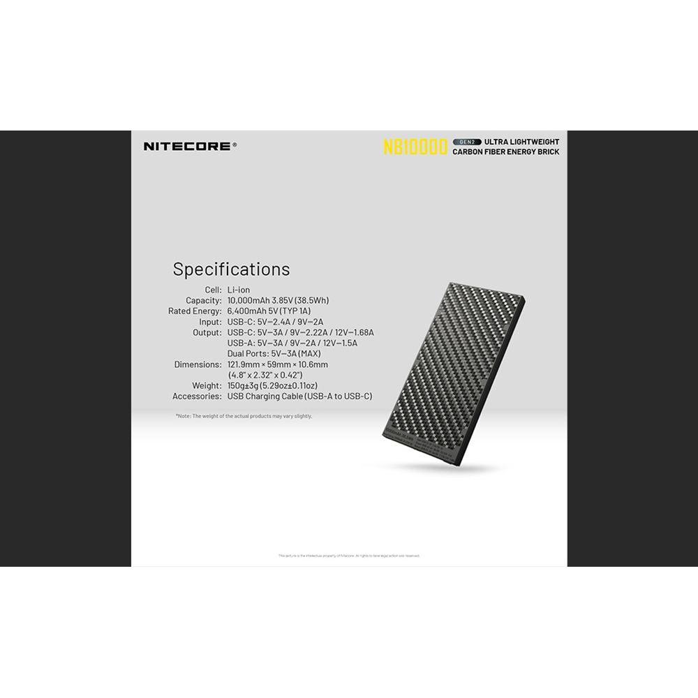 Nitecore NB10000 Portable Battery Gen 2 - Cam2