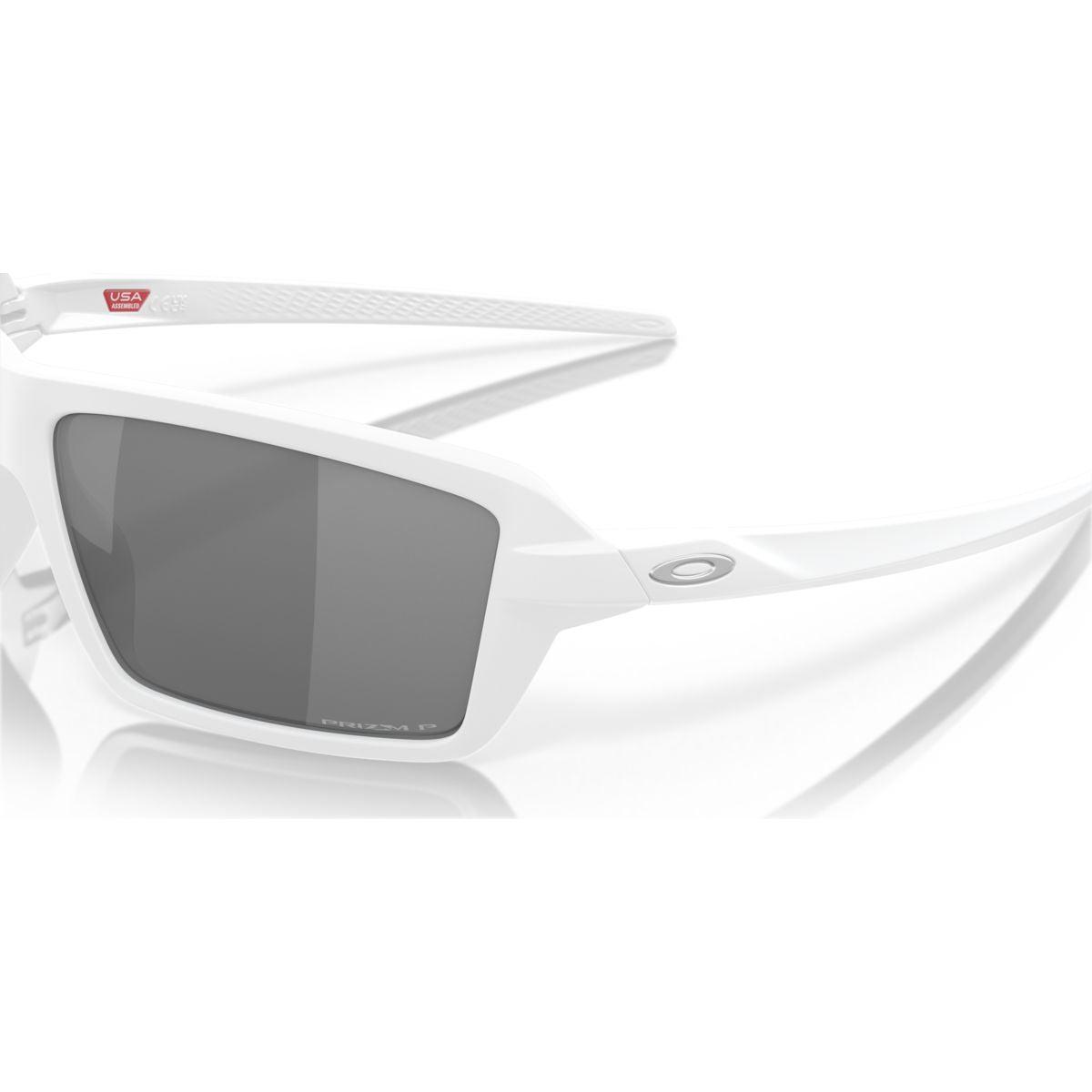 Oakley Cables Matte White/Prizm Black Polarized 0OO9129-912914 - Cam2