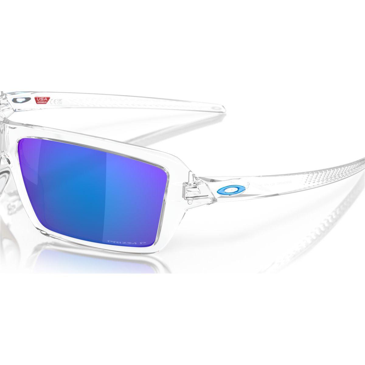 Oakley Cables Polished Clear/Prizm Sapphire Polarized 0OO9129-912905 - Cam2