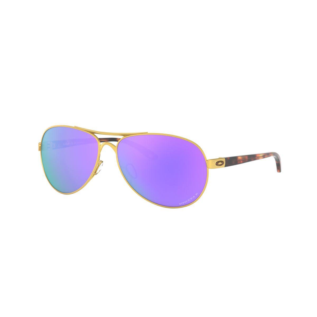 Oakley Feedback Satin Gold/Prizm Violet Polarized 0OO4079-407939 - Cam2