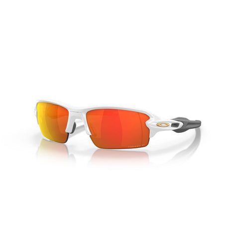 Oakley Flak 2.0 (Low Bridge Fit) Matte White/Prizm Ruby Polarized 0OO9271-927153 - Cam2