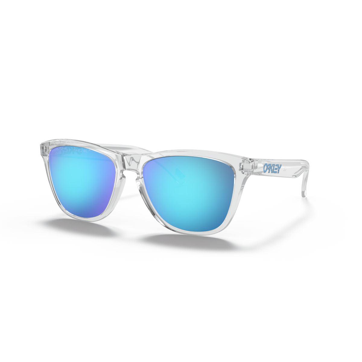 Oakley Frogskins (Low Bridge Fit) Crystal Clear/Prizm Sapphire 0OO9245-9245A7 - Cam2