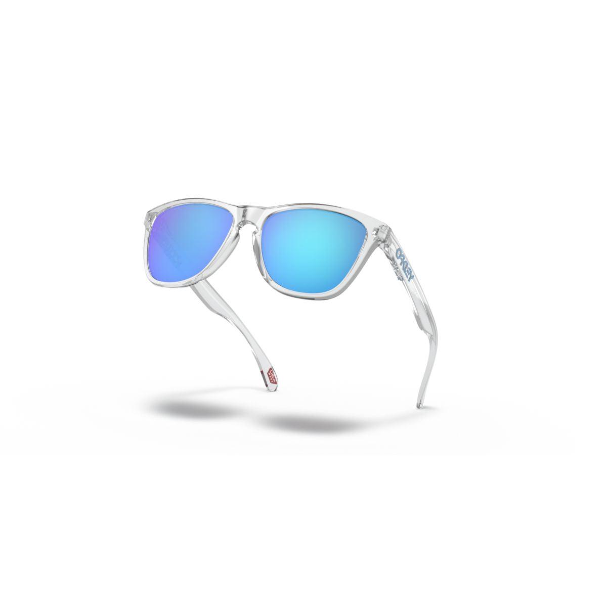 Oakley Frogskins (Low Bridge Fit) Crystal Clear/Prizm Sapphire 0OO9245-9245A7 - Cam2