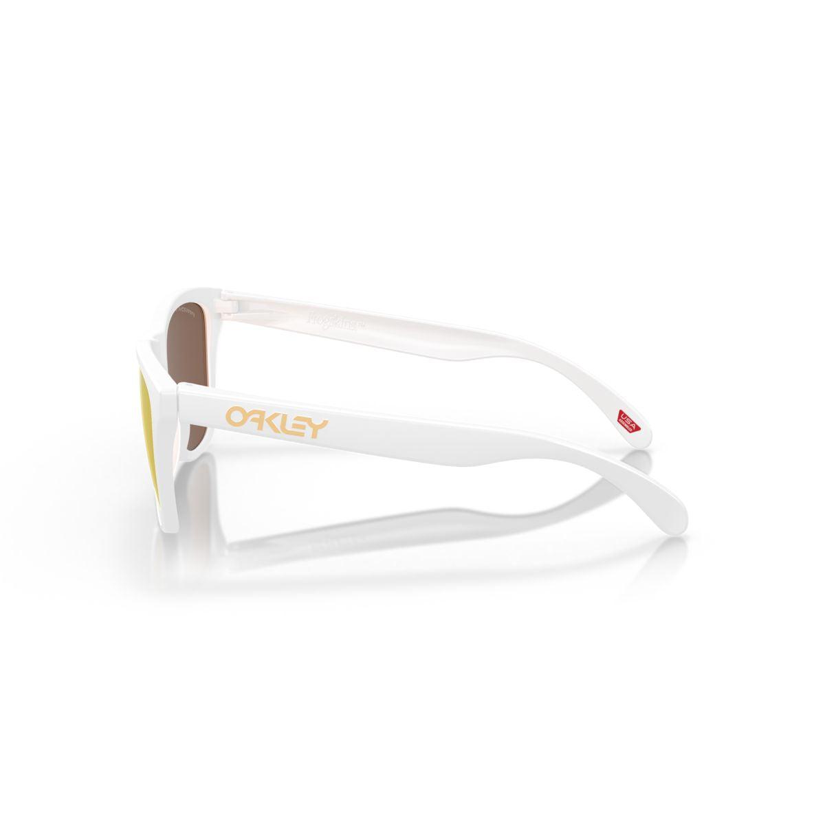 Oakley Frogskins (Low Bridge Fit) Matte White/Prizm 24K Polarized 0OO9245-9245D9 - Cam2