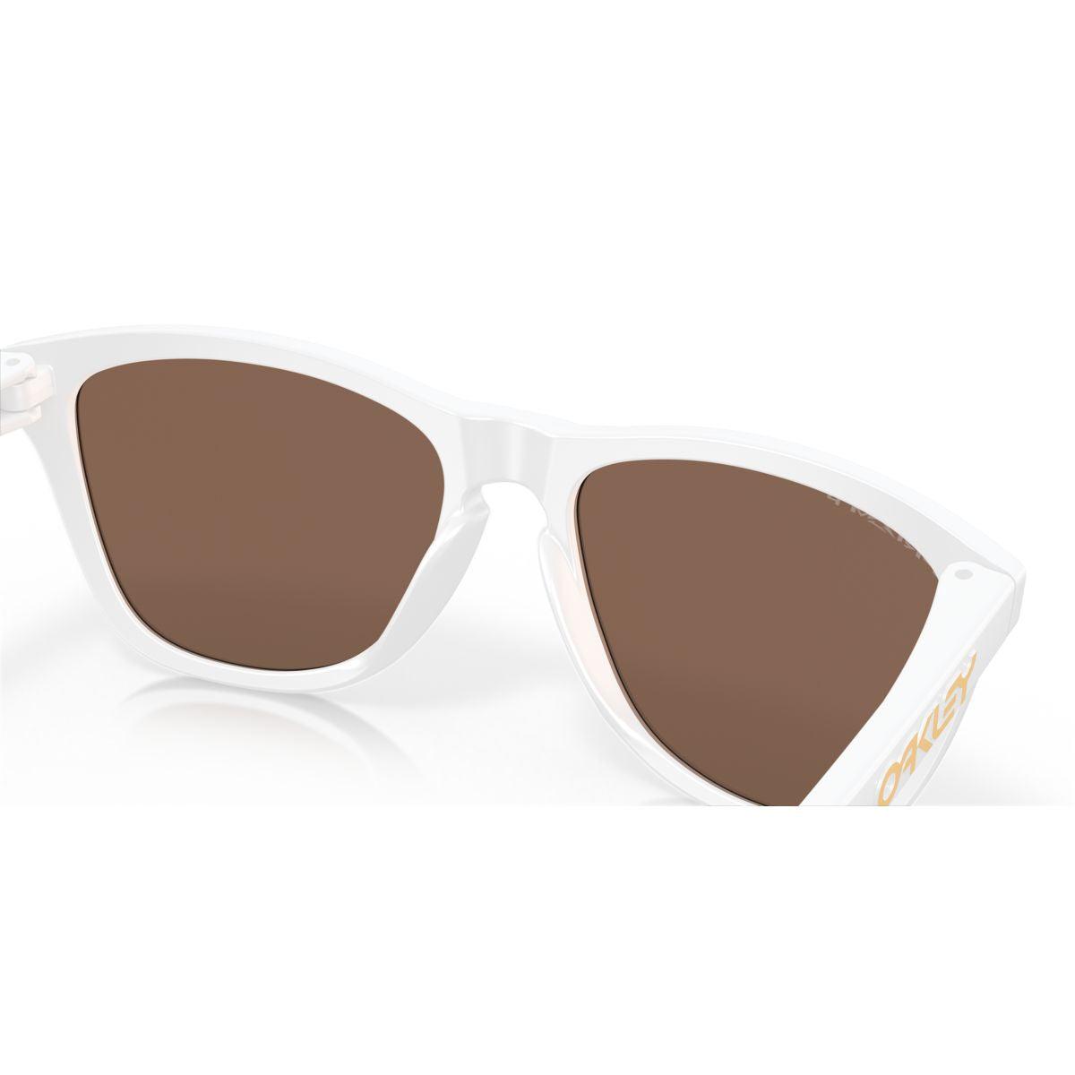 Oakley Frogskins (Low Bridge Fit) Matte White/Prizm 24K Polarized 0OO9245-9245D9 - Cam2