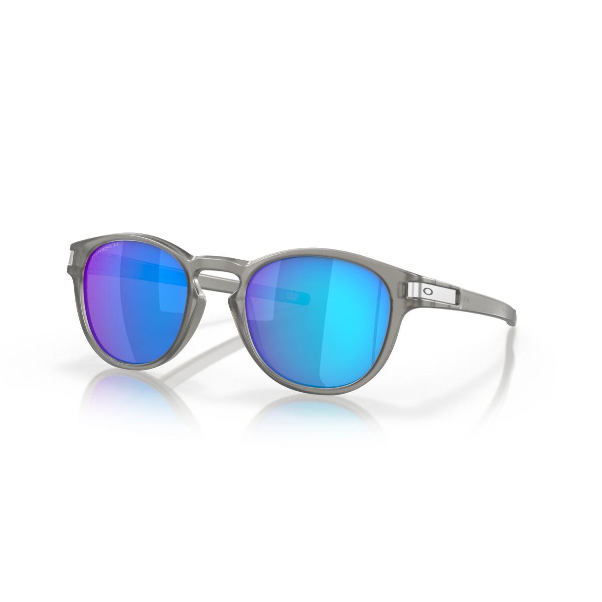 Oakley Latch (Low Bridge Fit) Matte Grey Ink/Prizm Sapphire Polarized 0OO9349-934942 - Cam2