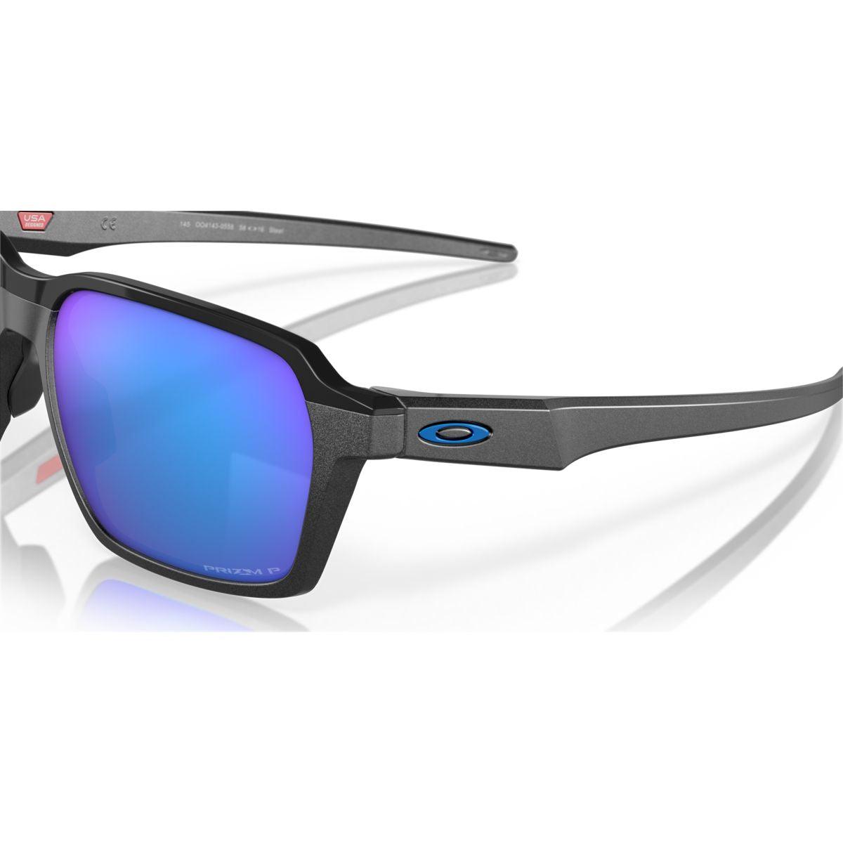 Oakley Parlay Steel/Prizm Sapphire Polarized 0OO4143-414305 - Cam2