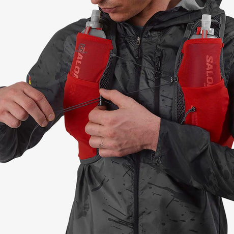 Salomon Unisex Active Skin 8 Running Vest w/ Flasks - Cam2