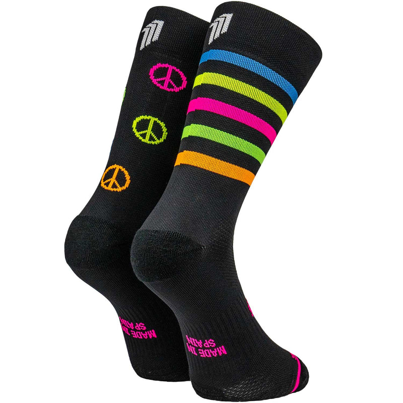 Sporcks Peace Love V2 Black Running Socks