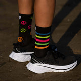 Sporcks Peace Love V2 Black Running Socks