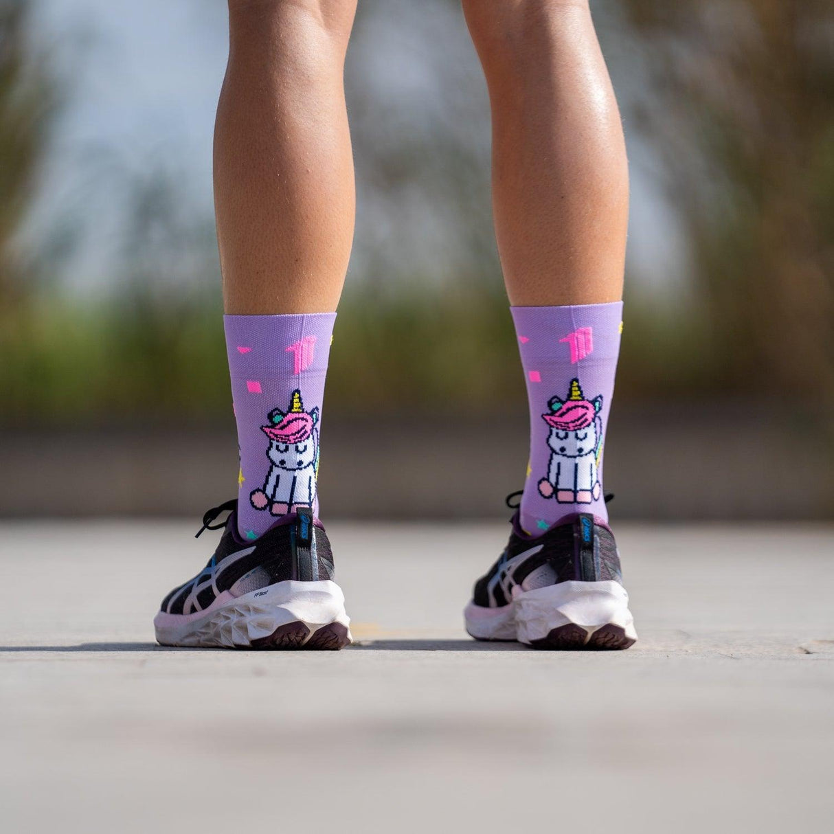 Sporcks Stay Magic Purple Cycling Socks