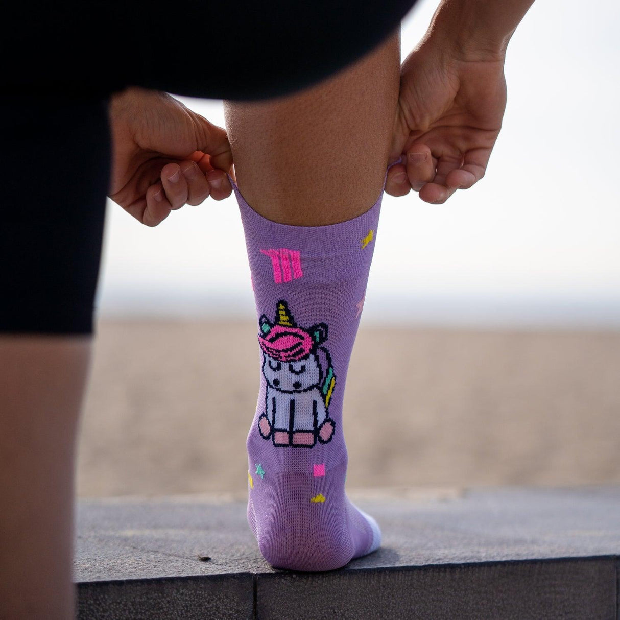 Sporcks Stay Magic Purple Cycling Socks